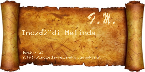 Inczédi Melinda névjegykártya